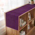 thumbnail image 6 of Purple Burlap Texture 108 Inch Table Runner, Farmhouse Vintage Purple Farmhouse Dresser Scarf Cotton & Linen Tablerunner for Dining/Kitchen Island/Holiday Party Décor 13" x 108", 6 of 9