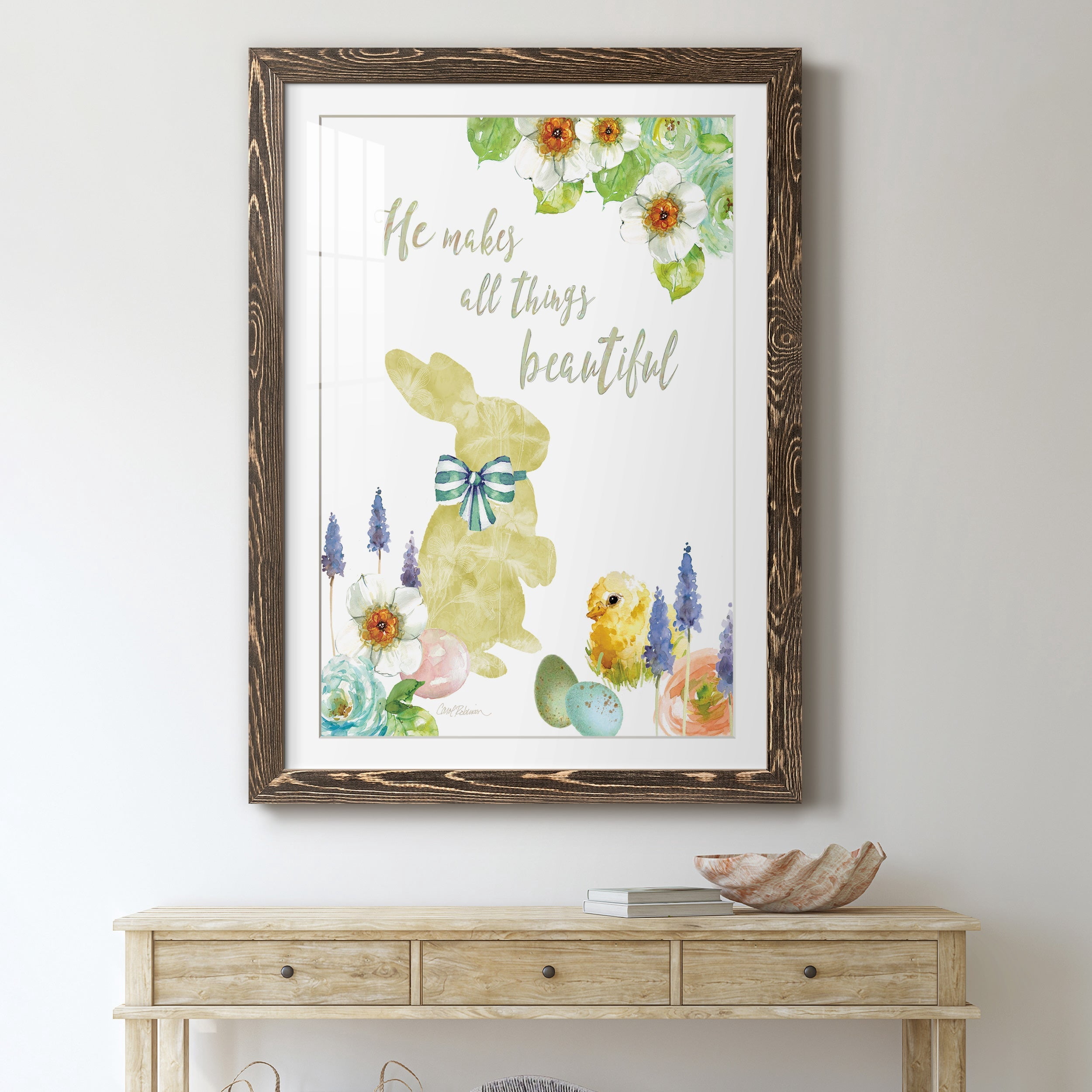 All Things Bunny - Premium Framed Print - Distressed Barnwood Frame - Ready to Hang