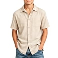 thumbnail image 3 of Abtuhar Kids Boys 5-15 Years Summer Tops Solid Short Sleeve Turndown Collar Breathable Soft Casual Blouses Shirts, 3 of 5