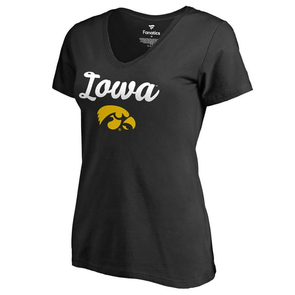 Women's Black Iowa Hawkeyes Freehand T-Shirt