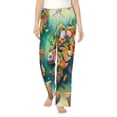 thumbnail image 2 of Picia Colorful World Map Womens Soft Woven Cotton Elastic Waistband Sleep Pajama Pant Lounge Sleep Pant With Pockets And Drawstring-XX-Large, 2 of 9