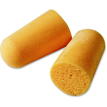 - 3M, MMM1100, 1100 Uncorded Foam Earplugs, 200 / Box, Orange
