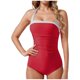 thumbnail image 2 of Bikini de Corte Alto de Mujer de Color Sólido con Cojín de Pecho, Correa sin Espalda Sexy sin Soporte de Acero, 2 of 4