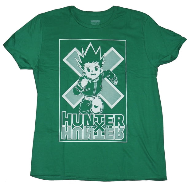 Hunter X Hunter Mens T Shirt Gon Rushing Forward Over Logo Walmart Com