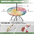 thumbnail image 6 of Watercolor Flower Round Patio Table Cover with Umbrella Hole Foldable Fitted Round Tablecloth with Elastic Outdoor Table Cloth Waterproof for Holiday Barbecue Birthday Party, 6 of 6