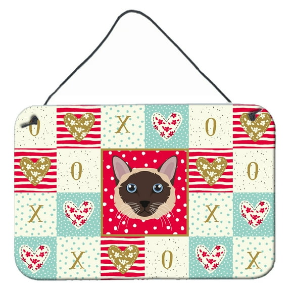 Carolines Treasures CK5163DS812 Siamese Traditional Cat Love Wall or Door Hanging Prints 8x12 multicolor