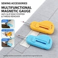 thumbnail image 3 of karymi Multifunctional Magnetic Sewing Gauge for Straight Curved Hem Stitching with Retractable Seam Ripper Non-Slip Silicone Pad Attachment for Metal Sewing Machines House Decor Holiday Gifts, 3 of 3
