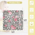 thumbnail image 3 of GZHJMY Washcloths Set Bathroom Kitchen Wash Cloths Face Towels Wipes Leopard Rose Valentine's Day Decorative 12x12 Inch 5 Pack, 3 of 7