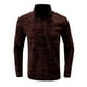thumbnail image 3 of Txlixc Pullover de hombre, chaqueta de manga larga con cuello de color de contraste, cremallera Txlixc  moda, 3 of 6
