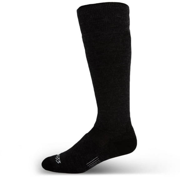 USA Made - Over the Calf Socks - All Season Lightweight - Merino Wool Hunting Socks - Mountain Heritage - Black - Small