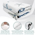 thumbnail image 4 of Quilts Twin Size, Navy Blue Beige Starfish Soft Comforter Bedding Set for Bed, Coastal Summer Beach Nautical Lightweight Quilted Bedspread with Pillow Cover(2 Pieces) for All Season, 68x86 Inch, 4 of 9