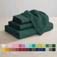 thumbnail image 3 of Elegant Comfort 4-Piece Microfiber Bed Sheet Set, California King, Hunter Green - Deep Pocket, 3 of 10