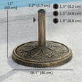 thumbnail image 3 of Outsunny Base de Parasol de Patio, Support de Parasol Extérieur en Résine de 26 Lb, Bronze, 3 of 10