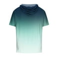 thumbnail image 4 of UVEASISHA Short Sleeve Hoodie Men Graphic,Men's Gradient Color Hoodie Workout Gym Sweatshirt Muscle Fit Fashion Athletic Hoodies Pullover Hooded T-Shirts 2024 Mint Green, 4 of 4