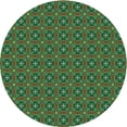 thumbnail image 1 of Ahgly Company Machine Washable Indoor Round Transitional LimeGreen Area Rugs, 8' Round, 1 of 7
