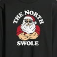 thumbnail image 3 of Instant Message - Christmas Santa Claus North Swole - Men's Long Sleeve T-Shirt, 3 of 6