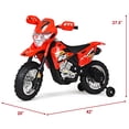 thumbnail image 2 of Costway 6V Kids Ride-On Motorcycle Electric Battery Powered Bike w/Training Wheels Green/Red, 2 of 10