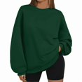 thumbnail image 2 of Sweatshirts for Women Plain Crewneck Sweatshirts Fall Casual Long Sleeve Pullover Cute Tops Loose Lightweight Sweatshirt Fashion Clothes, 2 of 4