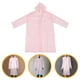 thumbnail image 2 of Poncho impermeable con capucha para adultos, transparente, con punta ondulada, unisex, portátil, transparente, para lluvia, para adultos, hombres y mujeres (rojo), 2 of 8