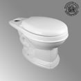 thumbnail image 2 of Round Toilet Bowl Part Only Sheffield White Grade A Vitreous China Porcelain w/Plastic Slow Close No slam Seat w/No Slip Bumpers Renovator's Supply, 2 of 10