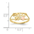 thumbnail image 5 of Auriga Fine Jewelry 14K Two-tone Gold Sweet 15 Heart Ring Size 6for Women, 5 of 6