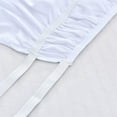 thumbnail image 4 of Monkemon Wrap Around Ruffled Bed Skirt 15 inch for Queen Size Beds,White, 4 of 7