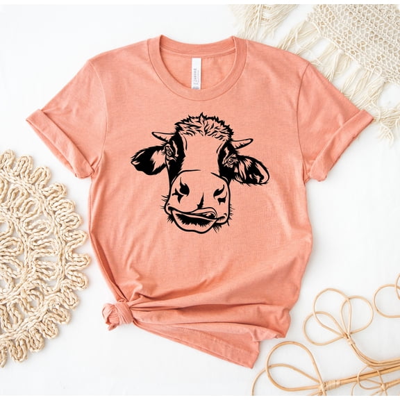 Cow T-shirt Highland Shirt Heifer Tee Farm Top Cowgirl Gift Lover Country Dairy Cute Farmer Lovers Cows Make Me Happy Mama Girls Mom