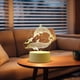 thumbnail image 1 of Lámpara de Mesa LED con USB, Luz Nocturna, Iluminación Ambiental Decorativa con Pantalla de Acrílico, 11 x 11 x 20 cm, Blanco Cálido para Dormitorio, Sala de Estar, 1 of 6