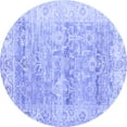 thumbnail image 1 of Ahgly Company Indoor Round Persian Blue Traditional Area Rugs, 3' Round, 1 of 4