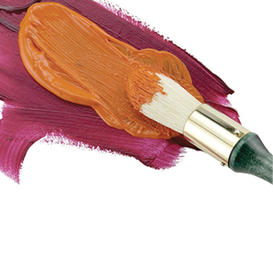 Creative Mark Jumbo Round Sash Brush Set of 3, #0 -3/4", #2 -1", #6 -1-1/4" Natural Bristle Trim and Mural Paint Brushes w/ Pure Chungking Bristles, Large Artist Paintings, Gold Plated Brass Ferrules