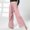 Pink, variant on ZZwxWA Womens Elegant Flowy Ribbon Long Palazzo Pants Summer Casual Solid High Waisted Wide Leg Yoga Lounge Beach Trousers