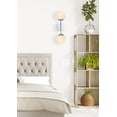 thumbnail image 7 of Neri 2 lights black and brass and white glass wall sconce, 7 of 7