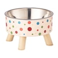 thumbnail image 2 of Elevated/Raised Stainless Steel Dog Bowl - Dog Food Water Dish with Stand, Anti Slip, Pet Feeding Bowl for Cats and Small Dogs Puppy, Multicolor, 2 of 6