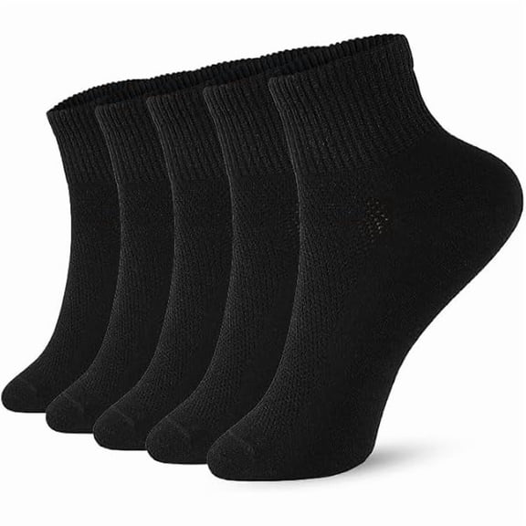 Eryueer Womens Crew Socks Breathable Cotton Soft Socks Casual Thin Mid-Calf Socks for Women or Girls,5 Pairs