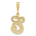 thumbnail image 3 of Diamond2Deal 14K Pendentif Initiale Lettre E en Or Jaune Script Filigrane pour Femmes, 3 of 6
