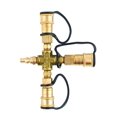 thumbnail image 3 of Marshall Excelsior Propane Adapter Fitting ME24TP Cross Adapter; Brass; Single; With Three 1/4 Inch Plug; With Retail Packaging, 3 of 4