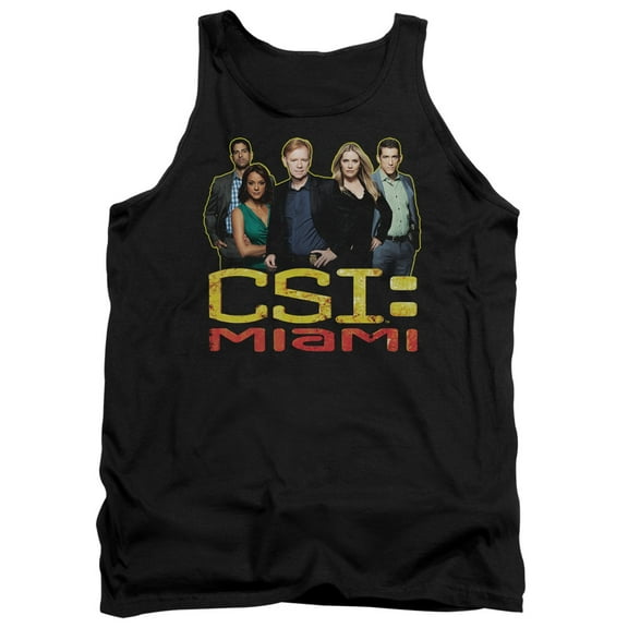 Csi Miami The Cast In Black Adult Tank Top Black