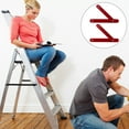 thumbnail image 2 of HEALEEP 1 Pair Red Ladder Hinge for Attic Ladder Stabilization Function Quick Release Foldable 11.8X1.2X0.4in, 2 of 8