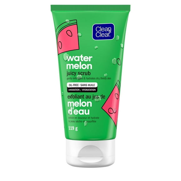 Clean & Clear, Exfoliant hydtratant, Melon d'eau, Enlève la saleté et le sébum, Nettoie et hydrate, Sans huile