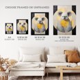 thumbnail image 3 of King Koala Abstract Geometric Animal Portrait Yellow Grey Oil Painting Extra Large XL Wall Art Poster Print, 3 of 5