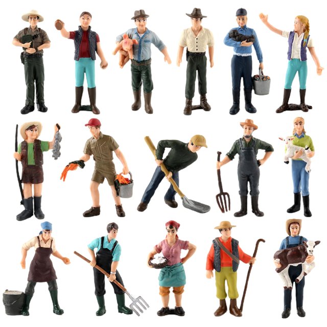 16x Realistic Farm Animal Model Action Figures Kids Educational Toy Playset
