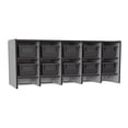 thumbnail image 2 of 10 Section Wall Mount Coat Locker - with Trays - Black, 2 of 7