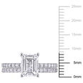 thumbnail image 2 of Everly Women's Created Sapphire Created Emerald 10k White Gold Bridal Set, 2 of 6
