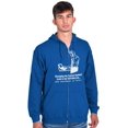 thumbnail image 3 of Full Time Job Fantasy Football Sports Men's Big & Tall Graphic Zip Up Hoodie Brisco Brands 2X, 3 of 5