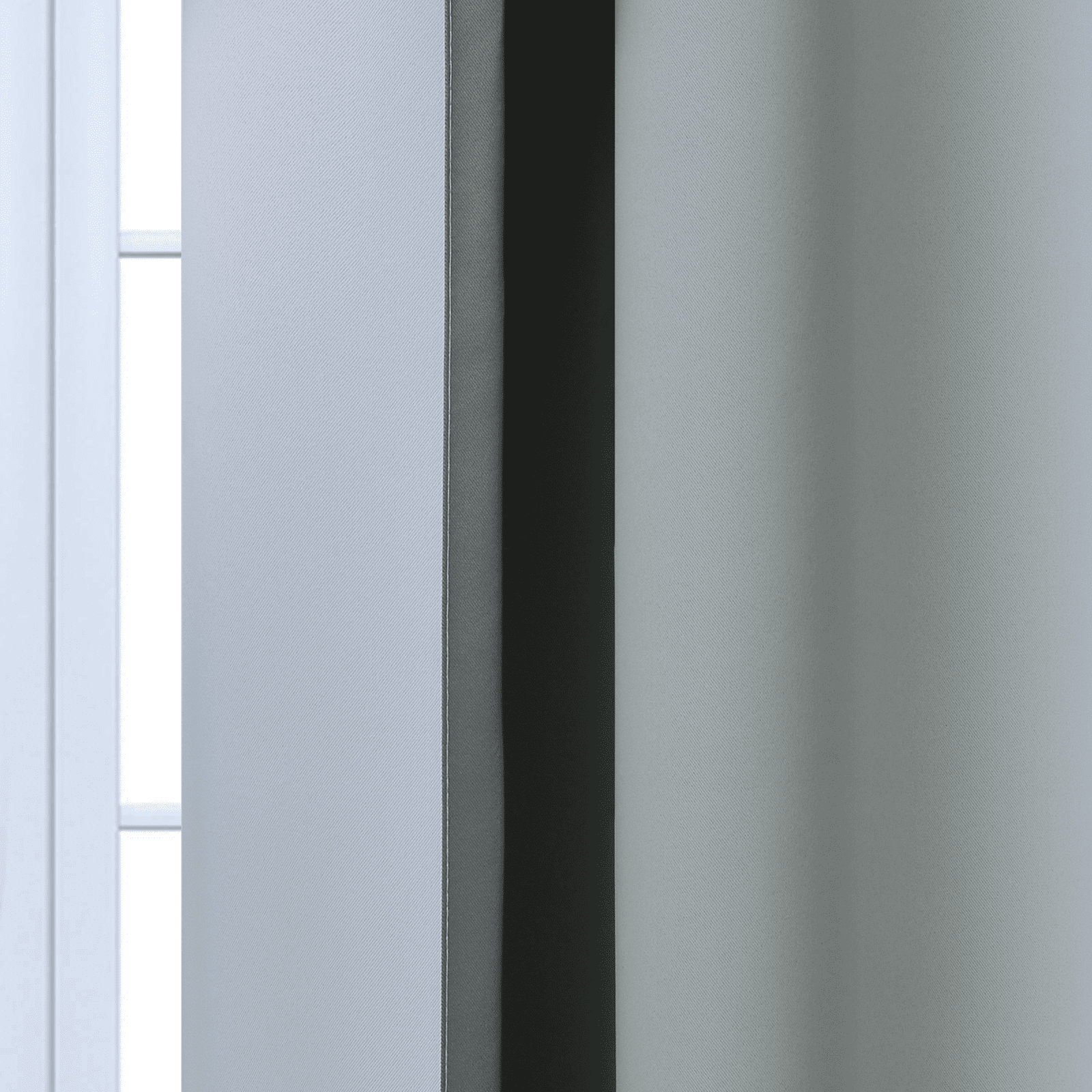 Yakamok Grommet Light Blocking Grey Blackout Ombre Curtains,Room Darkening Window Drapes for Bedroom/Living Room Blackout, 42x63 inches, 2 Panels