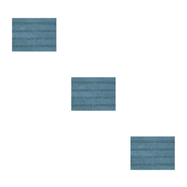 Inteprter Alfombra de baño elegante y duradera para un aspecto moderno tela multifuncional absorbente antideslizante turquesa 43*61 Type1 NO1