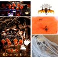 thumbnail image 2 of Set, Halloween Decorations Artificial Spider Web Super Stretch Cobwebs With Fake Spiders Scary Party Scene Decor Horror House Props, Halloween Decor, Halloween Supplies, 2 of 4