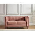 thumbnail image 2 of Uspridefurniture Plainfield Square Design 2Pcs Living Room Set, Pink Velvet, 2 of 5