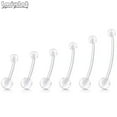 5pcs Acrylic Long Bar Navel Rings for Pregnant Women Flexible Clear