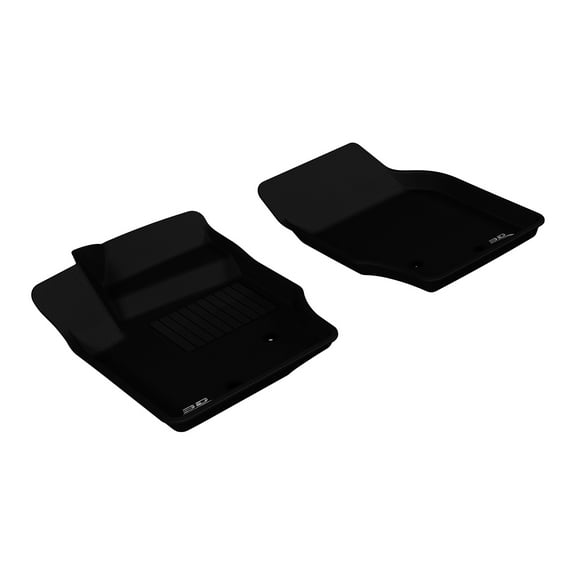 3D MAXpider Custom Fit Kagu Floor Mat (Black) Compatible with Volvo XC90 2003-2014 - Front Row